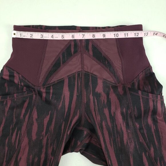 Lululemon Exquisite Crop Leggings Womens 6 NO TAG Painted Bordeaux Active Pant - Picture 12 of 14